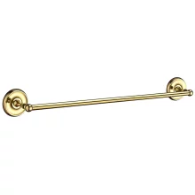 Smedbo Villa Polished Brass Single Towel Rail