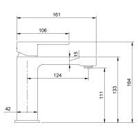 HighLife Bathrooms Alford Monobloc Basin Mixer Tap inc Wastes