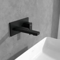 Jaquar Laguna Black & Gold Wall Mounted Basin Mixer Tap