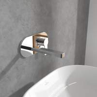 Scudo Core Wall Mounted Basin & Bath Tap Chrome