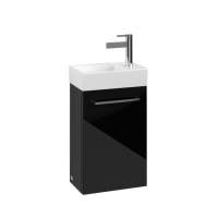 Villeroy & Boch Avento 340 RH Door Cloakroom Vanity Unit With LH Basin - Crystal Black