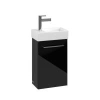 Villeroy & Boch Avento 340 RH Door Cloakroom Vanity Unit With RH Basin - Crystal Black