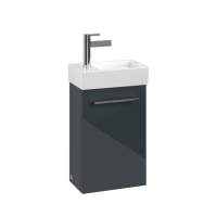 Villeroy & Boch Avento 340 RH Door Cloakroom Vanity Unit With RH Basin - Crystal Grey