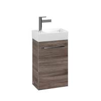 Villeroy & Boch Avento 340 LH Door Cloakroom Vanity Unit With RH Basin - Stone Oak