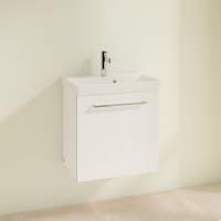 Vouille 590mm Wall Hung 2 Drawer Basin Unit (No Top) - Grey Gloss