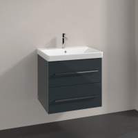 Vouille 590mm Wall Hung 2 Drawer Basin Unit (No Top) - White Gloss