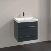 Royo Vitale 1000mm 2 Drawer Wall Unit & Square Ceramic Basin in Gloss White