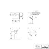 Villeroy & Boch Theano 1550 x 750mm Quaryl Freestanding Bath - White Alpin