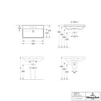 RAK Precious Behind Grey 1030 Counter Wash Basin 0 Tap Holes