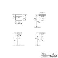 RAK Precious Travertino Ivory 1230 Counter Twin Wash Basin 0 Tap Holes