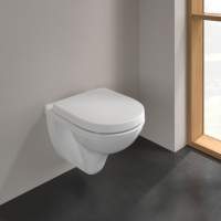 Washington Wall Hung Rimless WC with Soft Close Seat Black - RAK Ceramics