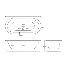 Abacus Varese Freestanding Bath 1700 x 800mm
