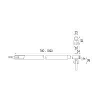 Abacus Wetroom Glass Corner Support Arm - VEGX-85-0305