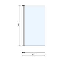 Haven8 Inward Folding Bath Screen - H4D6CS