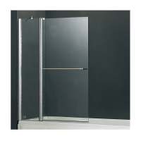Abacus E Series Two Part Bath Screen with Towel Bar 1500mm