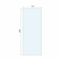 Scudo S8 Brushed Brass Wetroom Shower Screen 700mm