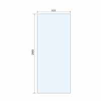 Vantage 8mm, 500mm Matt Black Walk In Shower Screen - Eastbrook