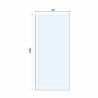 Roman Showers Select 200 Matt Black Pivoting Deflector Panel 243mm Width (10mm Glass)