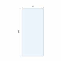 Supreme 1400mm Matt Black Wetroom Panel & Support Bar