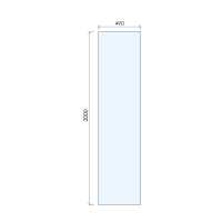 Abacus Direct E Series Walk In Shower Screen With Hinged Return 900mm