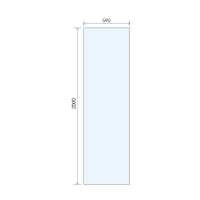 Vantage 8mm, 300mm Matt Black Walk In Shower Screen - Eastbrook