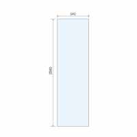 Abacus 8mm Wetroom Shower Screen Glass 490mm