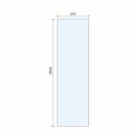 Abacus 10mm Glass Panel For Wetrooms - 490mm