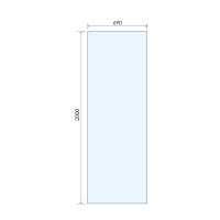Scudo S8 Brushed Brass Wetroom Shower Screen 760mm