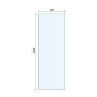 Supreme 800mm Brushed Brass Wetroom Panel & Support Bar