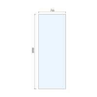 Abacus 10mm Glass Panels For Wetrooms - 690mm