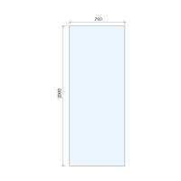 Supreme 1200mm Brushed Brass Wetroom Panel & Support Bar