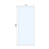 Sommer 500mm Wetroom Glass Panel Silver Profile