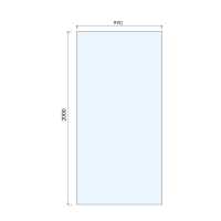 Abacus 8mm Wetroom Shower Screen Glass 890mm