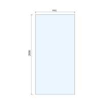 Abacus 10mm Glass Panels For Wetrooms - 890mm