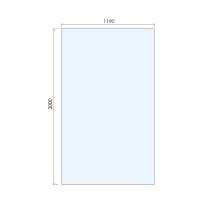 Nuie 800 Brushed Brass Walk In Shower Screen