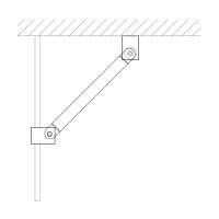Abacus Wet Room Glass Telescopic Adjustable Wall Support Arm 