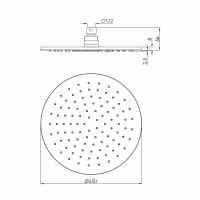 Abacus Emotion 200mm Round Fixed Shower Head