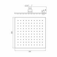 Abacus Emotion 250mm Round Fixed Shower Head