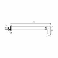 Abacus Emotion 250mm Square Fixed Shower Head