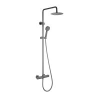 Abacus Emotion Dual Head Thermostatic Shower Matt Anthracite