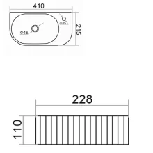 Nuie Choice Ramsay 350mm Wall Hung Cloakroom Basin