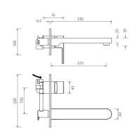 Francis Pegler Strata Blade Wall Mounted Bath Filler Tap