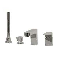 Abacus KI 4 Hole Deck Mounted Chrome Bath Mixer Tap