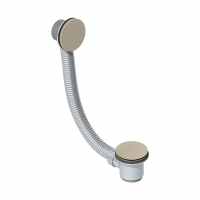 Brushed Nickel Easy Clean Click Bath Waste & Overflow - Abacus Direct 