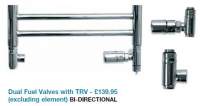 Sussex Dual Fuel Radiator Valves with TRV Pipes From Wall - JIS Europe
