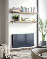 Cassius 550 x 1202mm Designer Radiator Anthracite Texture - DQ Heating