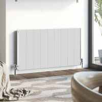 Vela 600 x 367mm Aluminium Designer Radiator White Matt - DQ Heating