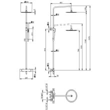 Bayswater Traditional Grand Rigid Riser Shower Kit - Black & Chrome