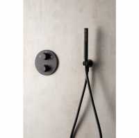 Middleton Matt Black Round Dual Head Shower