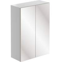 Venetian 500mm Mirrored Wall Unit - White Gloss